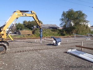 水糸のラインまで来たら終了です。